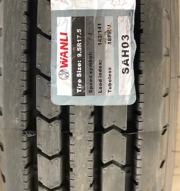 Wanli 9.5R17.5 Tyre GP Rated, 18 Ply,