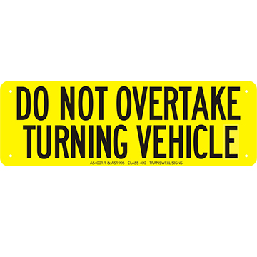Do Not Overtake Sign Sticker